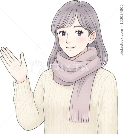 一幅線條柔和的插圖 133024803