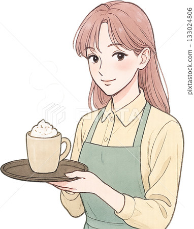 一幅線條柔和的插圖 133024806