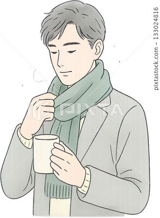 A subtle line drawing illustration 133024816