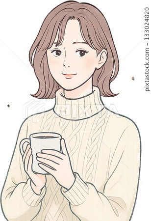 A subtle line drawing illustration 133024820