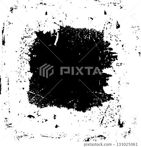 Unique abstract black texture with rough edges and light background creates a striking visual contrast and artistic appearance 133025061