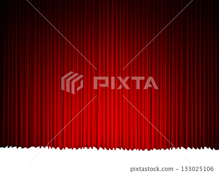 The red theater stage curtains have dark patterns and spotlights. The red theater stage curtains have dark patterns and spotlights. 133025106