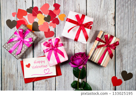 Valentine's Day presents and roses Valentine's Day presents and roses 133025195