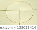 Round borderless tatami mat 133025414