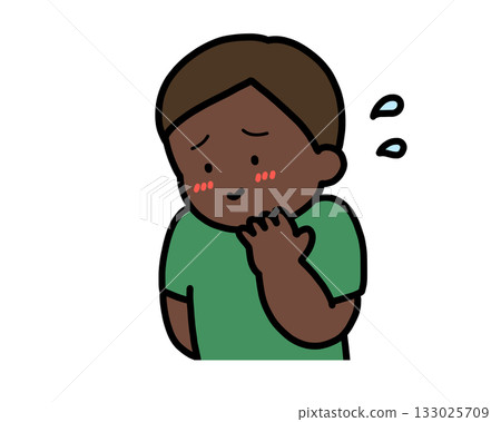 Embarrassed black boy Embarrassed black boy 133025709