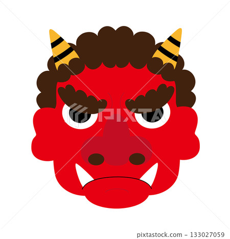 Red demon face 133027059