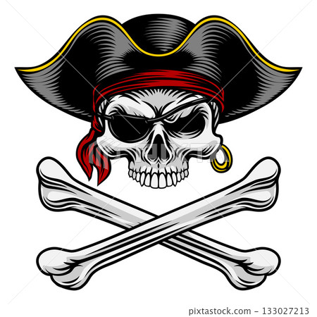 Skull Pirate Crossbones Crosssed Bones Design 133027213