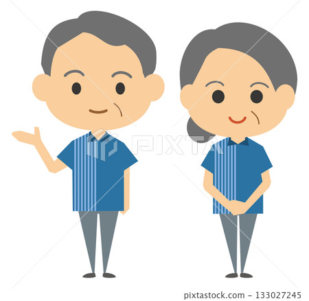 便利商店店員插畫(老年男女合輯) 便利商店店員插畫(老年男女合輯) 133027245