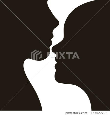 people face silhouettes people face silhouettes 133027708