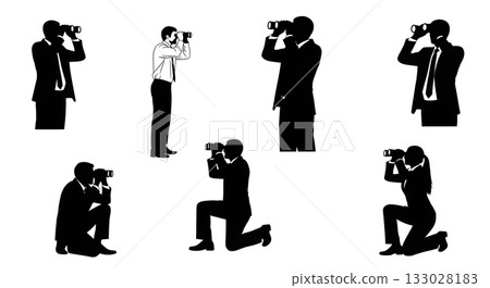 silhouette of business woman silhouette of business woman 133028183