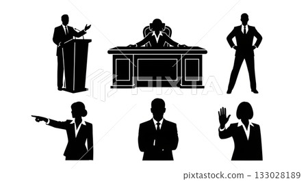 silhouettes of man and woman 133028189