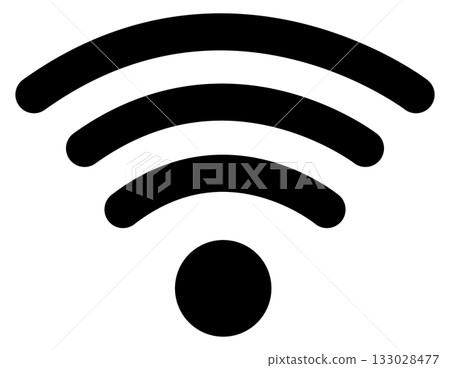 Wi-Fi mark flat icon Wi-Fi mark flat icon 133028477