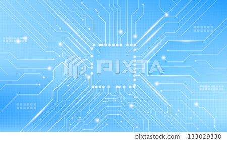 White circuit board pattern on blue tech bg White circuit board pattern on blue tech bg 133029330