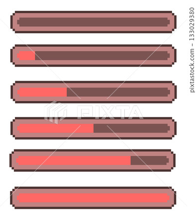 Meter pixel art_red Meter pixel art_red 133029380