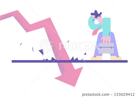 Economical fall, Debts, bankruptcy concept 133029412
