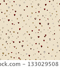 Hand drawn hearts creating seamless love pattern background 133029508
