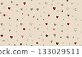 Hand drawn hearts creating seamless love pattern background 133029511