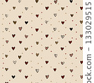 Hand drawn hearts creating seamless love pattern background 133029515