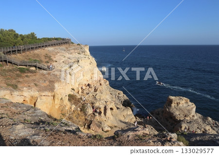 Algarve Coastal Cliffs and Deep Blue Sea Algarve Coastal Cliffs and Deep Blue Sea 133029577