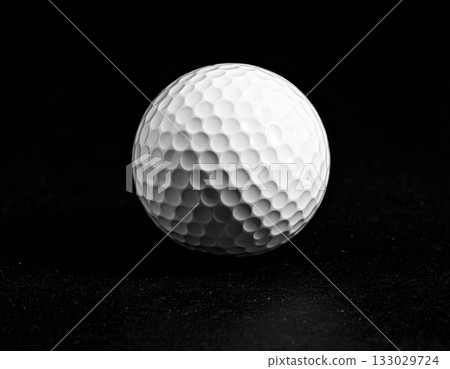 A white golf ball is placed A white golf ball is placed 133029724