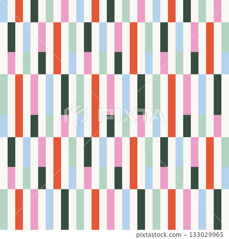 Stripes Christmas seamless pattern. Vertical candy colors festive thin lines wallpaper, gift wrap texture Stripes Christmas seamless pattern. Vertical candy colors festive thin lines wallpaper, gift wrap texture 133029965