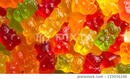 Close-up of colorful fruit jelly candies. 133030180