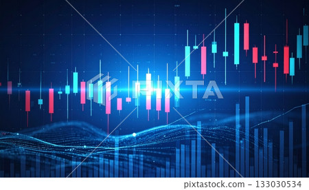 Illustration of a digital sound wave graph or equalizer on a blue background. Illustration of a digital sound wave graph or equalizer on a blue background. 133030534