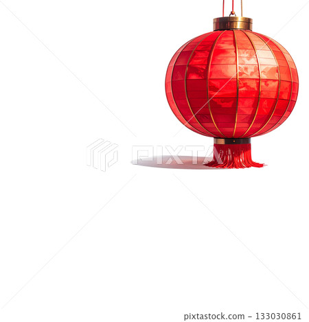 Illustration of a red lantern on a white background Illustration of a red lantern on a white background 133030861