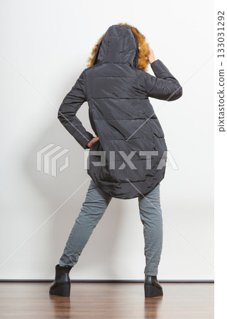Fashion girl in jacket. Fashion girl in jacket. 133031292