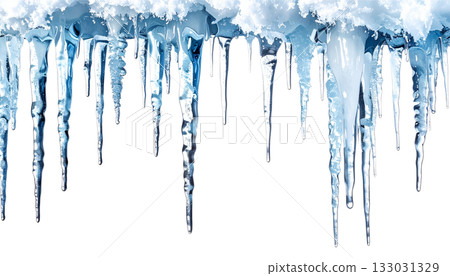 Abstract icicles on white background Abstract icicles on white background 133031329