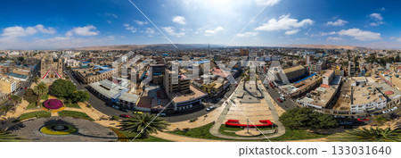 Aerial view of the Civic Walk of Tacna. 360 view Aerial view of the Civic Walk of Tacna. 360 view 133031640