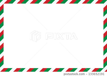 Christmas Border Vector with Striped Frame. Festive red and green striped border frame on a clean background. Ideal for Christmas designs, Xmas envelopes, holiday invitations, or seasonal decorations Christmas Border Vector with Striped Frame. Festive red and green striped border frame on a clean background. Ideal for Christmas designs, Xmas envelopes, holiday invitations, or seasonal decorations 133032191
