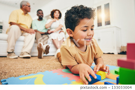 Family, happy and boy on floor with toys for playing, creative activity and having fun in living room. Education, child development and kid enjoy building blocks, games and relax with parents at home Family, happy and boy on floor with toys for playing, creative activity and having fun in living room. Education, child development and kid enjoy building blocks, games and relax with parents at home 133033004