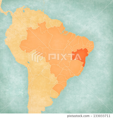 Map of Brazil - Bahia 133033711