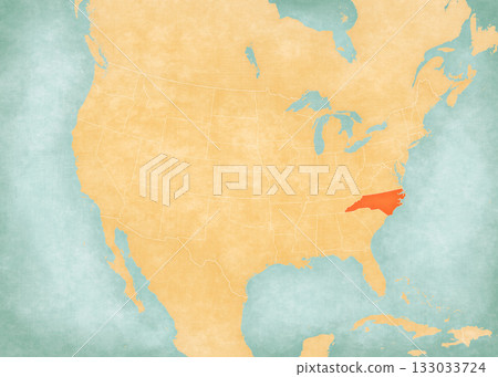 Map of United States of America - North Carolina Map of United States of America - North Carolina 133033724