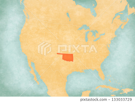 Map of United States of America - Oklahoma 133033729