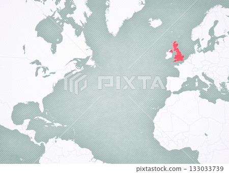 Map of North Atlantic Ocean - United Kingdom 133033739