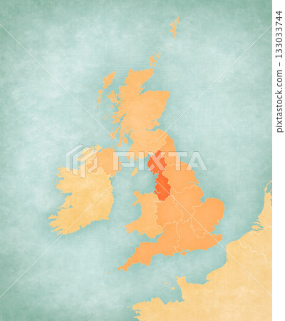 Map of England - North West England Map of England - North West England 133033744