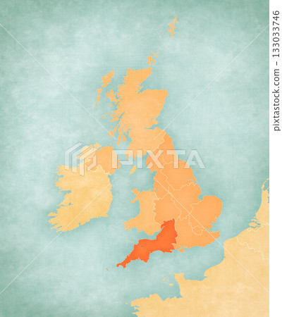 Map of England - South West England Map of England - South West England 133033746
