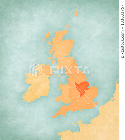 Map of England - East Midlands Map of England - East Midlands 133033757