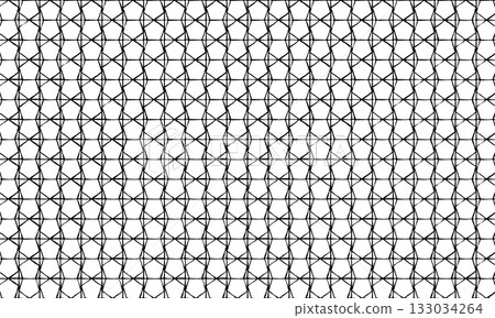 由五邊形和三角形組成的方形、粗糙的線條網格 133034264