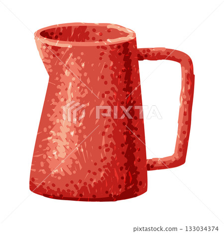 Brown Jug as Pottery and Ceramic Tableware and Crockery Vector Illustration Brown Jug as Pottery and Ceramic Tableware and Crockery Vector Illustration 133034374