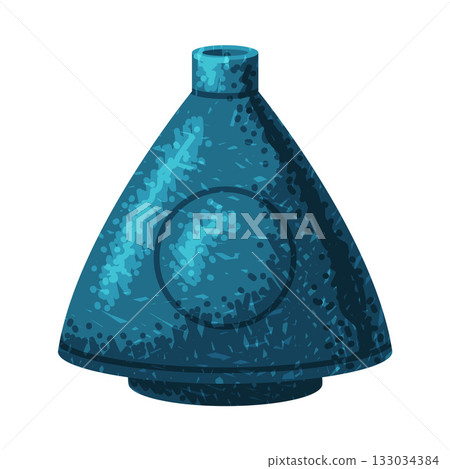 Blue Vase as Pottery and Ceramic Tableware and Crockery Vector Illustration Blue Vase as Pottery and Ceramic Tableware and Crockery Vector Illustration 133034384