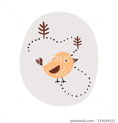 Cute Poster in Scandinavian Style for Kids Room Vector Illustration Cute Poster in Scandinavian Style for Kids Room Vector Illustration 133034521