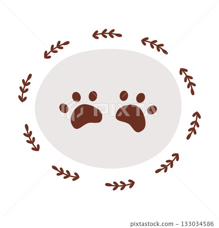 Cute Poster in Scandinavian Style for Kids Room Vector Illustration 133034586