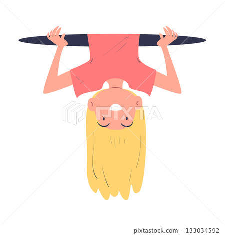 Woman Character Jumping Through Portal Enter Hole Vector Illustration Woman Character Jumping Through Portal Enter Hole Vector Illustration 133034592