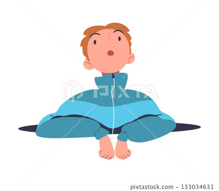 Man Character Jumping Through Portal Enter Hole Vector Illustration Man Character Jumping Through Portal Enter Hole Vector Illustration 133034631