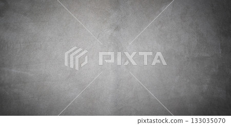 Gray suede genuine leather with vignette as background. 133035070