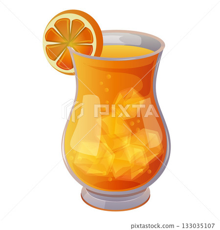 orange tropical drink glossy bright color 133035107