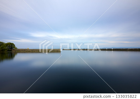 Hikone City: Lake Biwa scenery Hikone City: Lake Biwa scenery 133035822